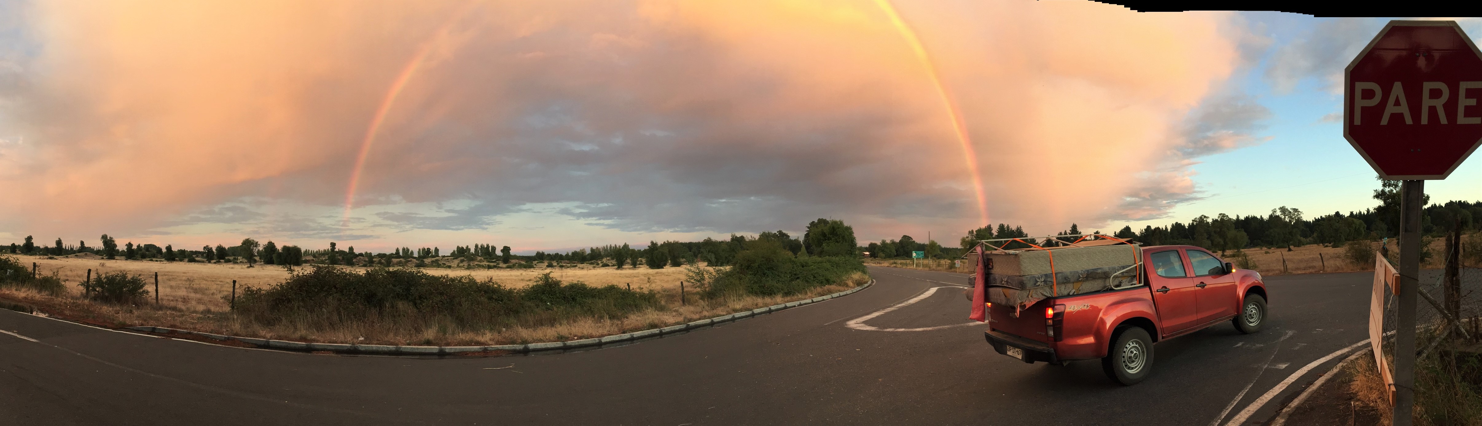 rainbow out in the country