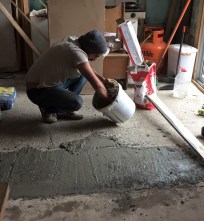 Abraham leveling kitchen floor