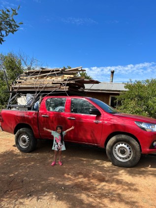 The Toyota pickup now at home and ready to go